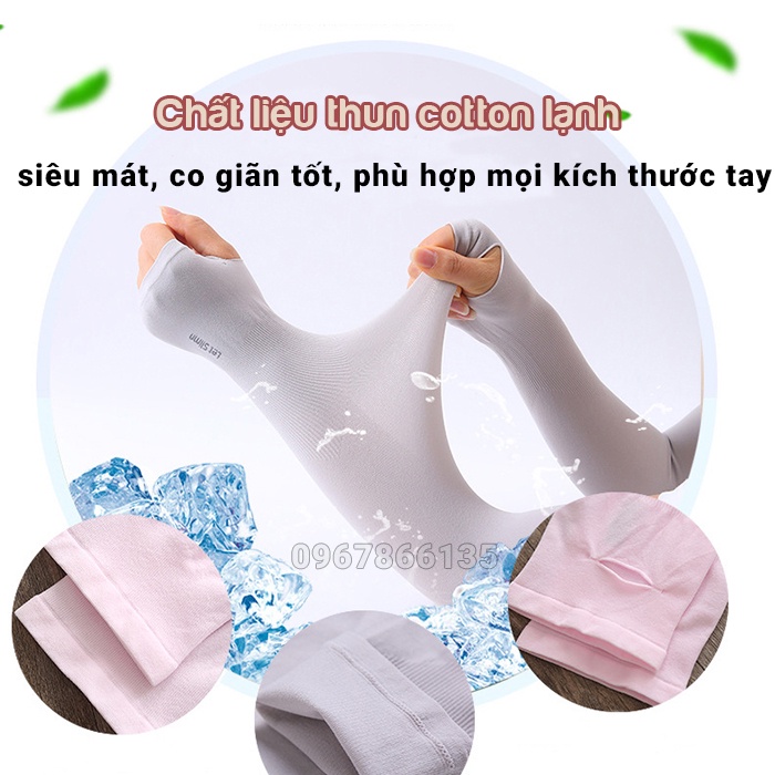 Găng tay xỏ ngón dài tay chống nắng co giãn 4 chiều Lets Slim chống tia UV cho cả nam và nữ