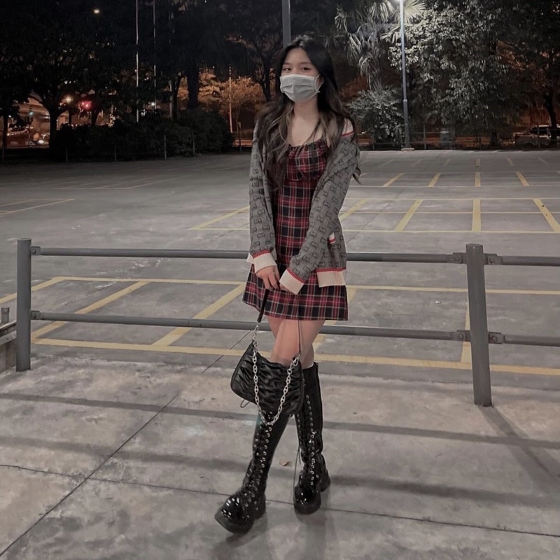 DALLA Đầm váy hai dây caro rút ngực DALLA SAIGON | BigBuy360 - bigbuy360.vn