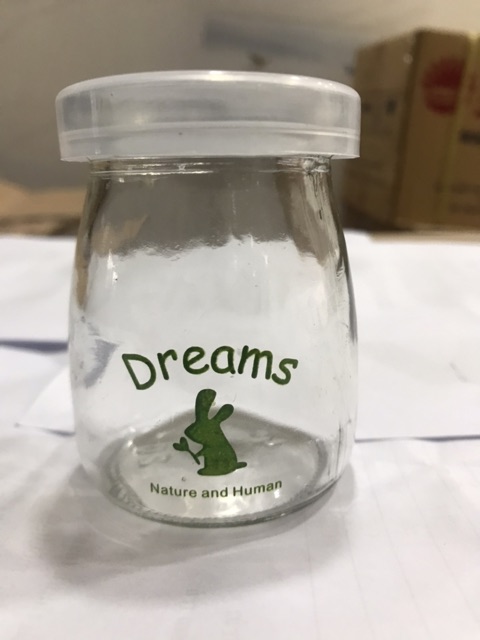 Hũ Thuỷ Tinh làm sữa chua có nắp in Hình 100ml | BigBuy360 - bigbuy360.vn