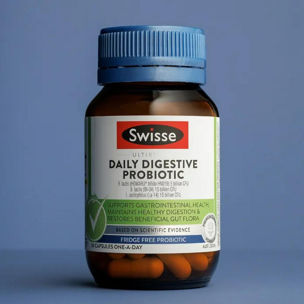 Viên Uống Men Tiêu Hoá Lợi Khuẩn Hằng Ngày - Swisse Ultibiotic Daily Digestive Probiotic - 30 Viên