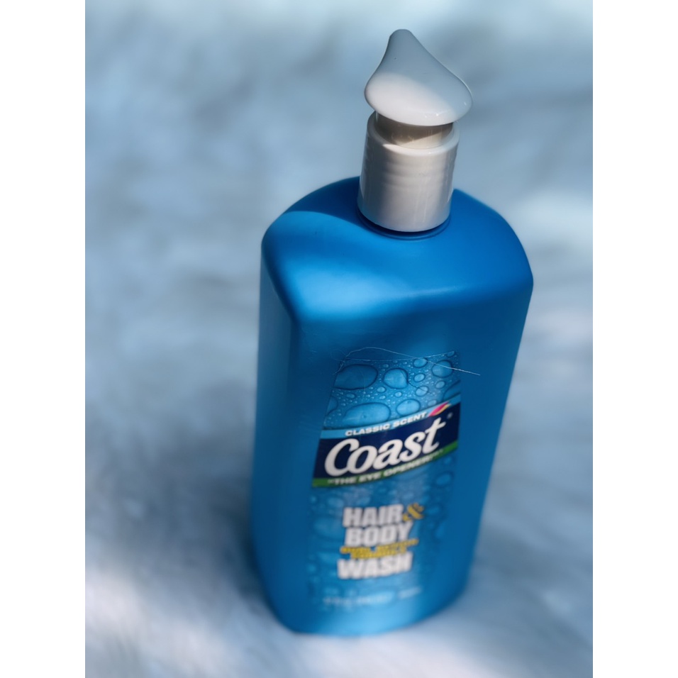 Sữa Tắm và Gội cho NAM thương hiệu COAST 2 in 1 Hair & Body Dual Action Formula Wash 946ml - USA
