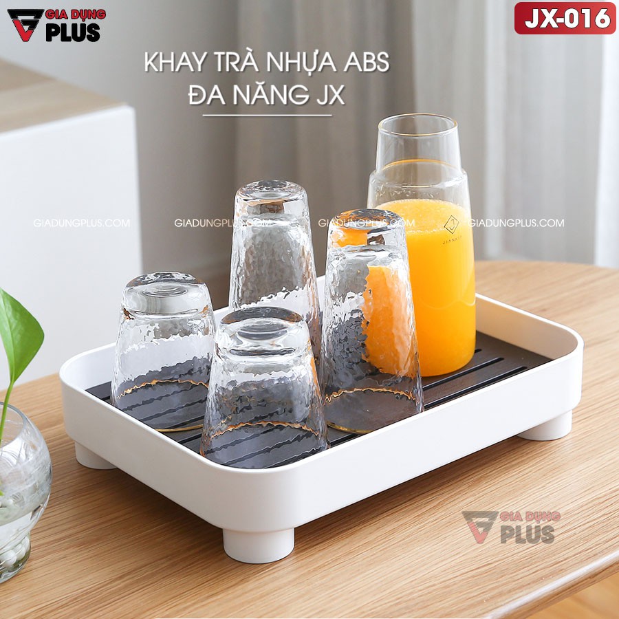 Khay Cốc Chữ Nhật Đa Năng Úp Ly, Chén, Cốc Nhựa ABS Cao Cấp | Gia Dụng Plus