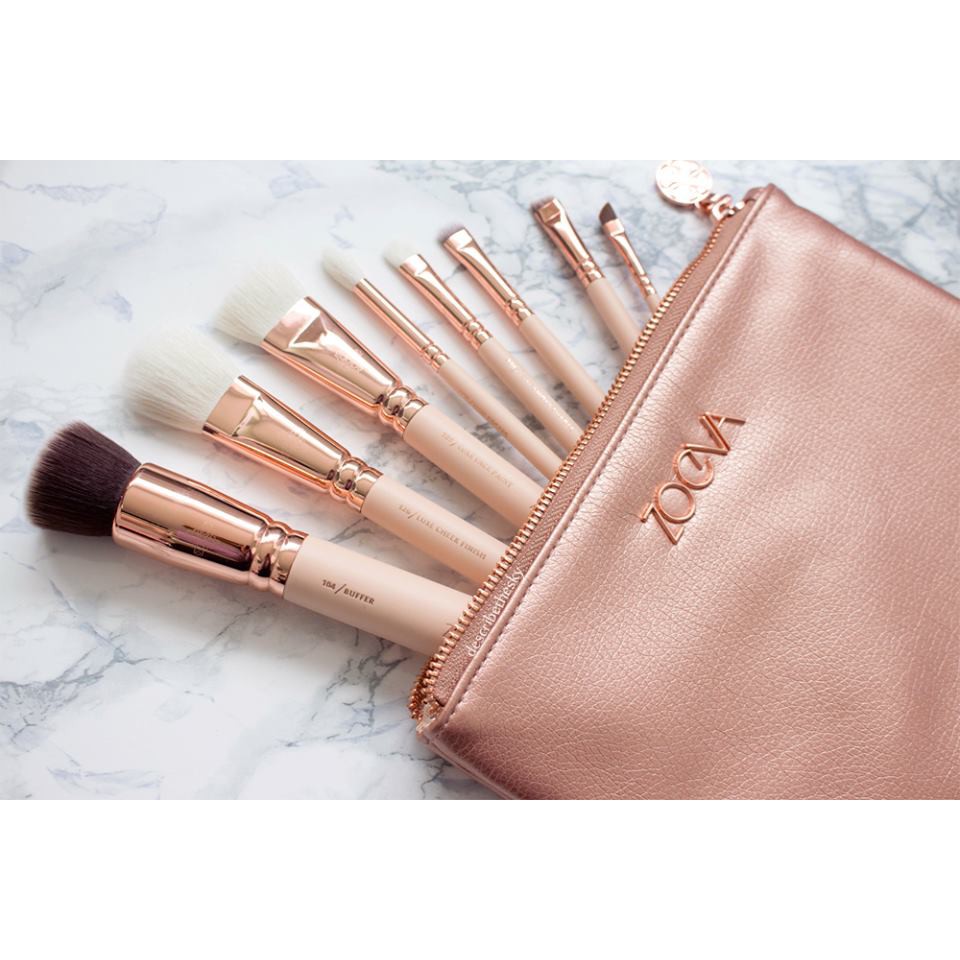 BỘ CỌ ZOEVA 8 CÂY ROSE GOLD