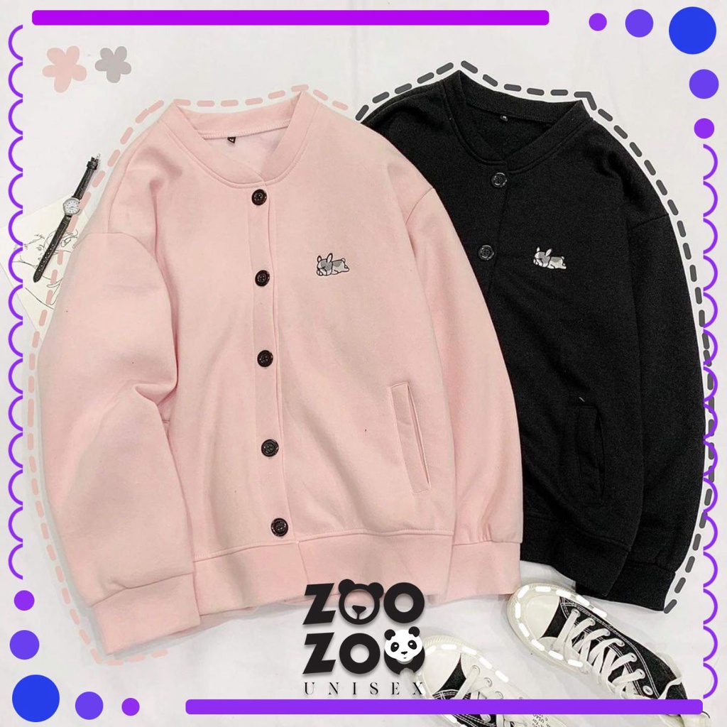 Áo Khoác Nỉ Bông Cardigan PUPPY LAZY 07.07 Unisex