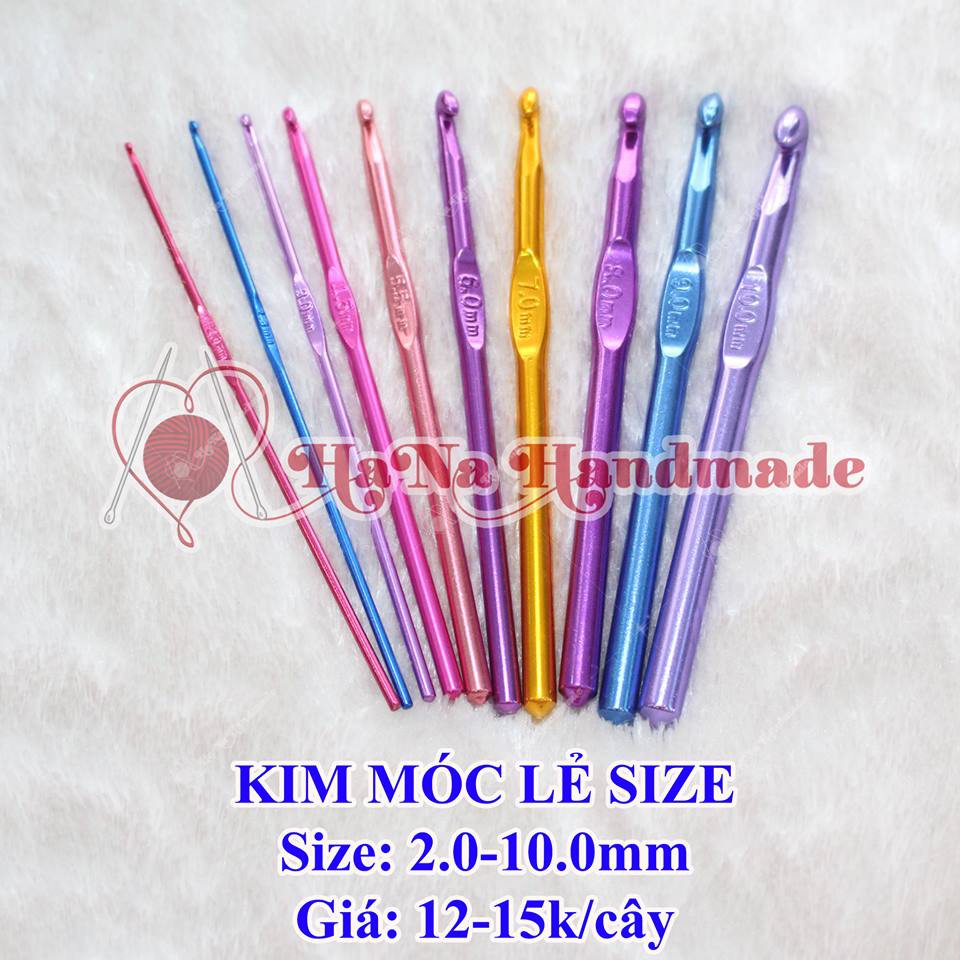 Combo phụ kiện len sợi và kim móc len