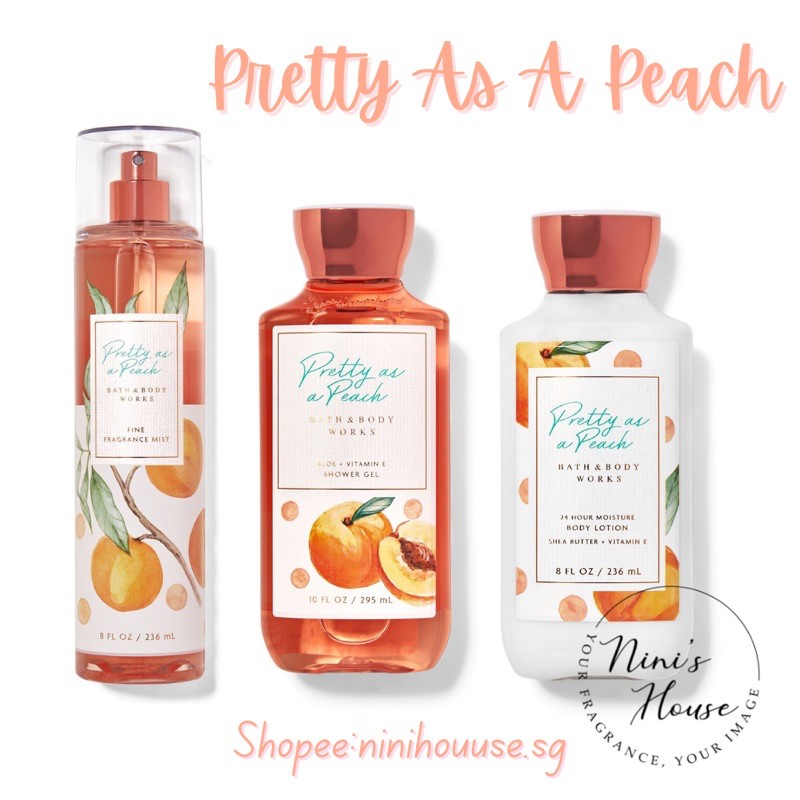 [VỎ MỚI] 🍑 Bodymist Bath and Body Works mùi Pretty as a peach | Thế Giới Skin Care