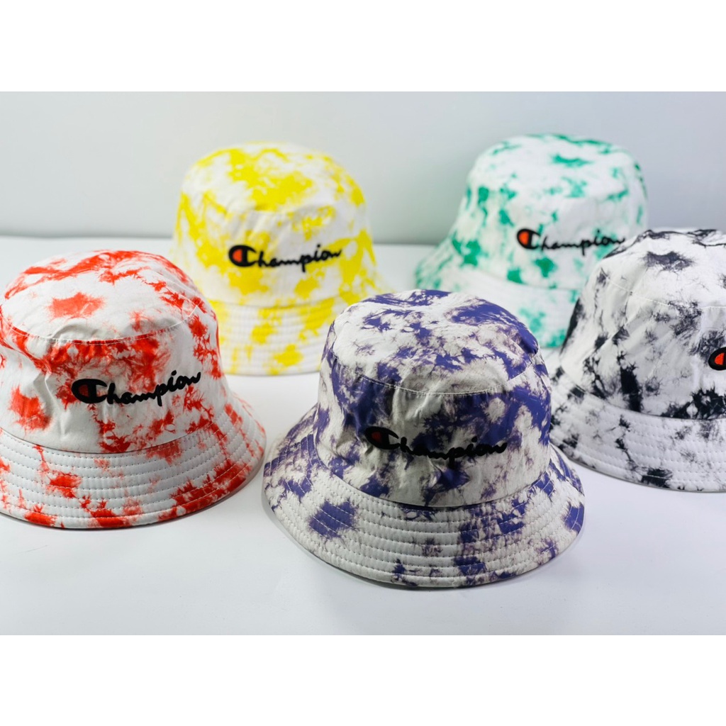 Mũ bucket Nhung Tăm thêu chữ Champion vành nón tai bèo tròn nam nữ thời trang N6