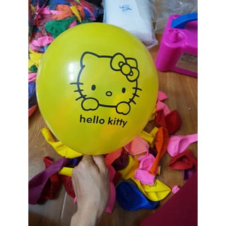 (XẢ KHO) 25q/50q BÓNG CAO SU TRÒN IN KITTY 35CM, BONG BÓNG TRANG TRÍ TIỆC