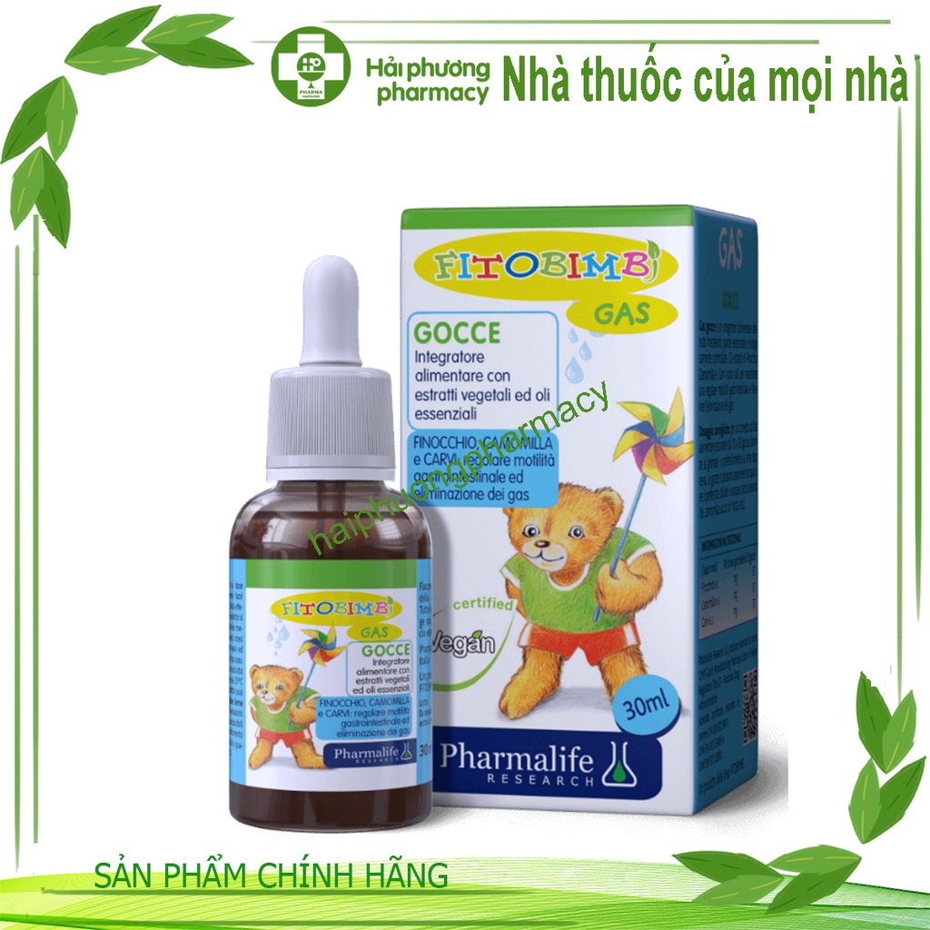 Fitobimbi Gas  giảm các triệu chứng đầy hơi, nôn trớ, chướng bụng, khó tiêu ở trẻ nhỏ