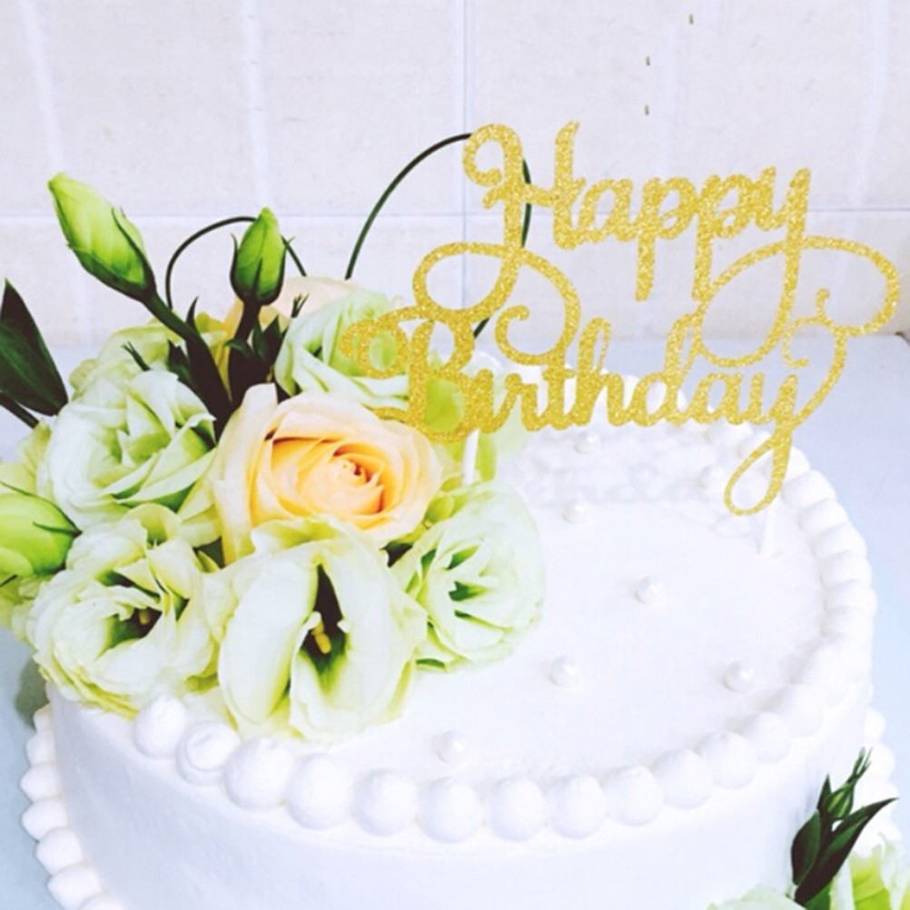 Que Cắm Trang Trí Bánh Sinh Nhật Kiểu Chữ Happy Birthday