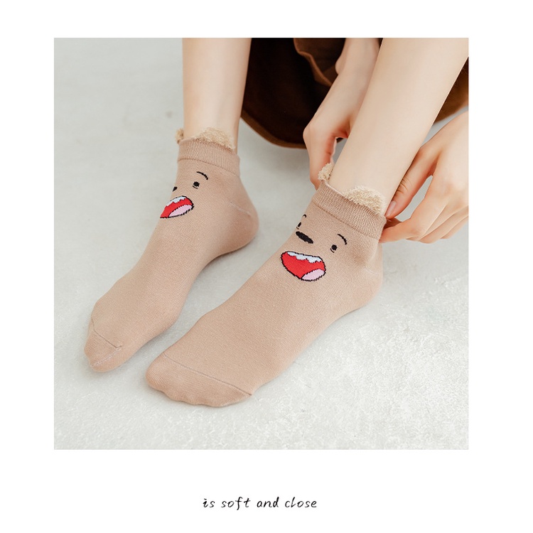 Vớ tất cổ ngắn gấu Pooh hoạt hình thú có tai