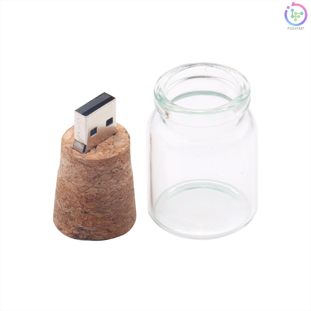 Drift Bottle Style Pendrive 8G Wishing floating bottles USB Flash Drive Plug Wood Flash Memory Stick U Disk for PC