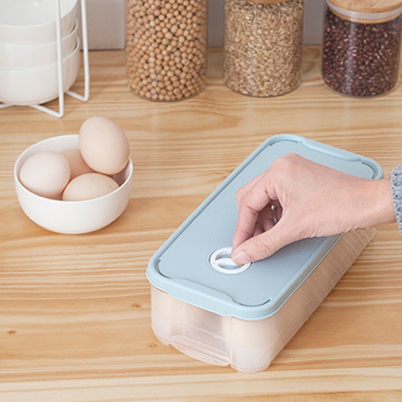 Hộp Đựng Trứng 10 / 20 Ngăn Có Nắp Đậy Tiện Dụng Cho Tủ Lạnh / Nhà Bếp