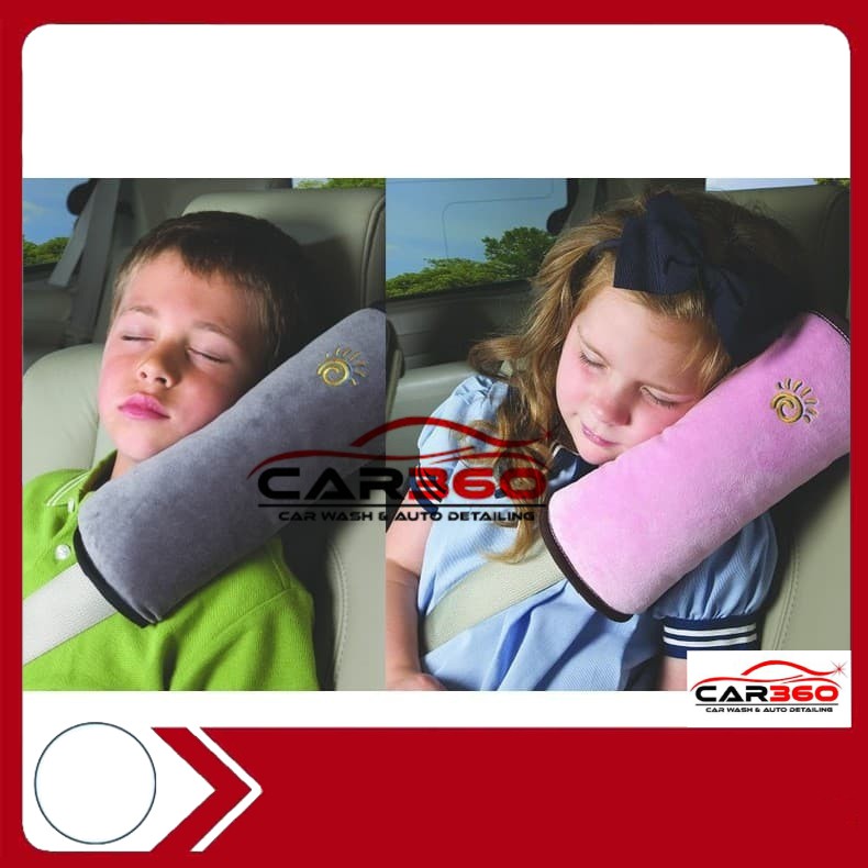 Gối Ngủ Cài Dây An Toàn Trên Xe Ô Tô Tiện Lợi Cho Trẻ Em, Người Lớn