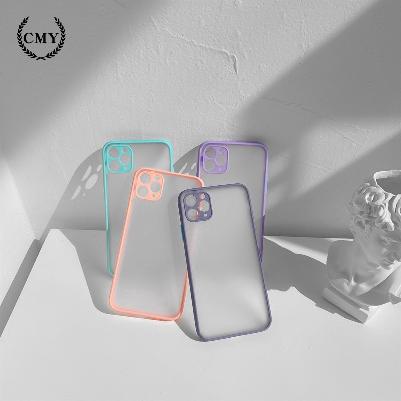 Ốp điện thoại trong mờ viền khác màu độc đáo đẹp mắt cho iPhone11/11Pro 11pro Max X XR XS XS MAX 7 8 plus SE | BigBuy360 - bigbuy360.vn