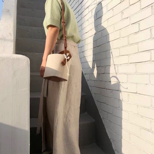 Túi Cói Hộp Bucket Fashionista (LOẠI 1)