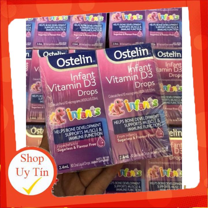 Vitamin D3 Liquid 20ml Ostelin Drop cho bé từ sơ sinh🔥𝐍𝐄𝐖🔥