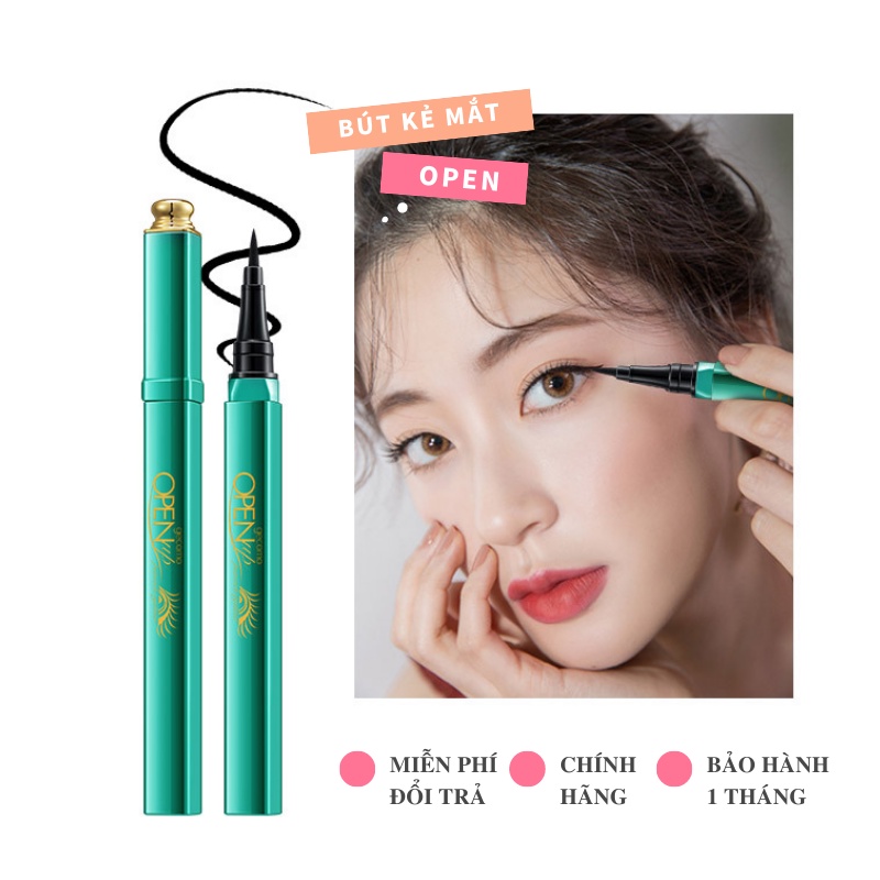 Bút Kẻ Mắt Nước OPEN Chống Thấm Nước - Không Lem Không Trôi - Lên màu Chuẩn Nét