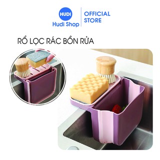 Rổ Lọc Rác Gắn Bồn Rửa Bát Bằng Nhựa, Có Thể Gấp Gọn Tiện Lợi - Hudishop GD394