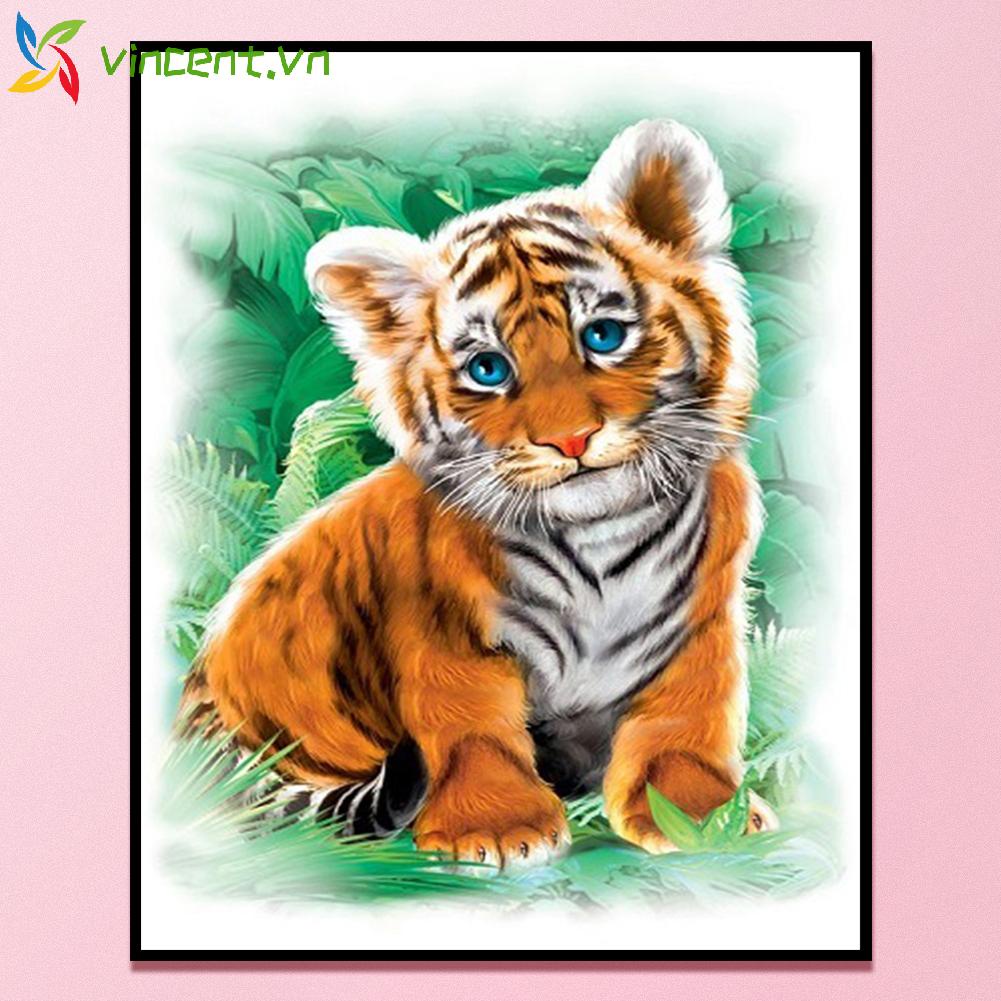 Toàn Bộ Tranh Thêu Chữ Thập DIY 11CT Hình Con Hổ