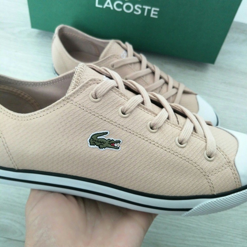 giày nữ màu hồng da nổi mẫu đầu xuân mới nhất lacoste