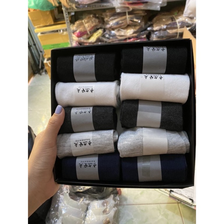 Combo 10 Đôi Tất Nam SAM SAM Cotton Thoáng Mát