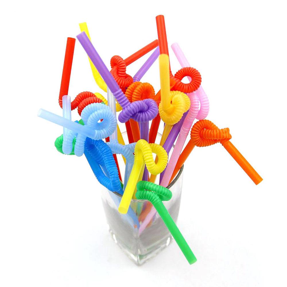 LET Set 50 / 100 Ống Hút Trà Sữa 25.5cm Linh Hoạt Dùng Một Lần Tiện Dụng