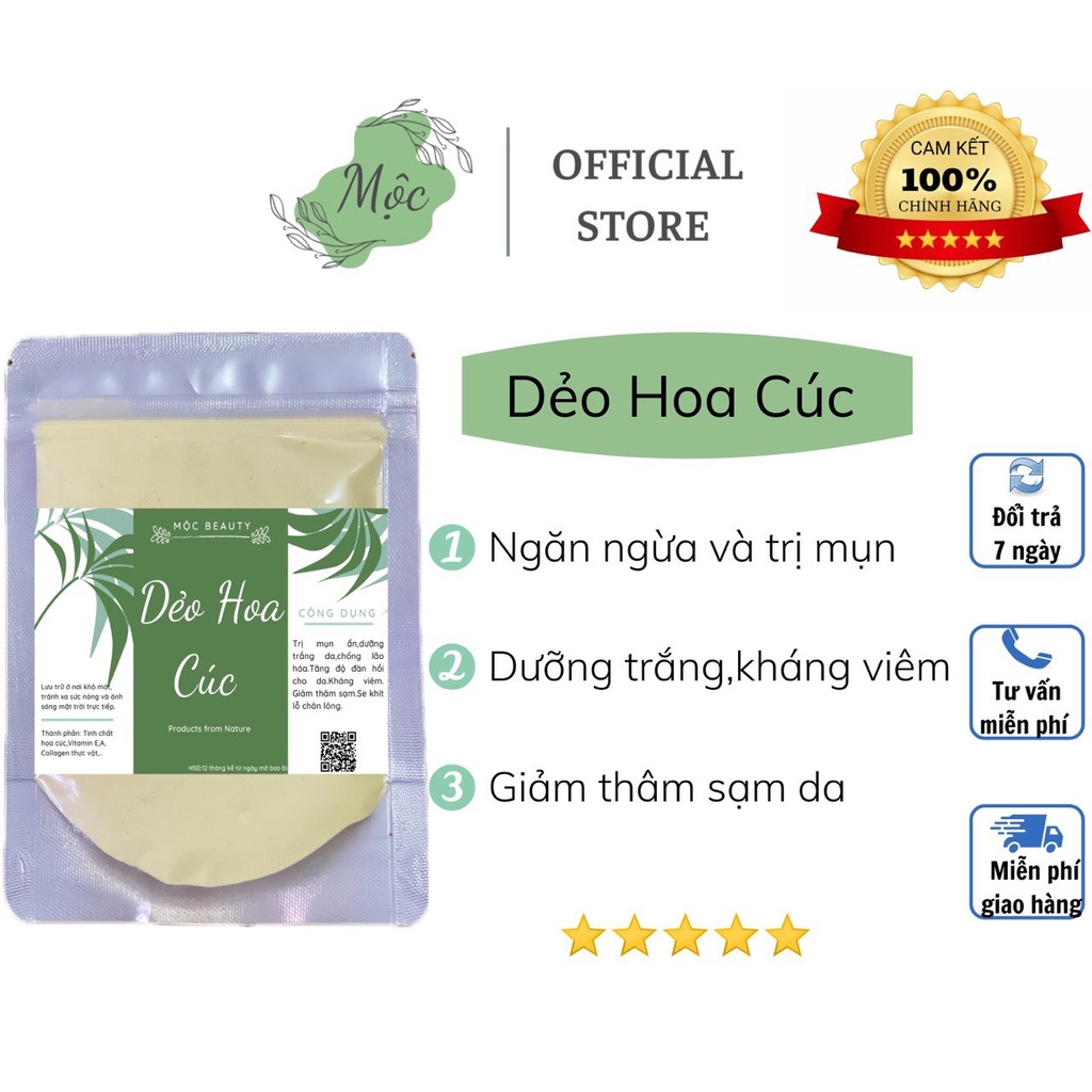 bột mặt nạ thạch dẻo hoa  cúc 100gr