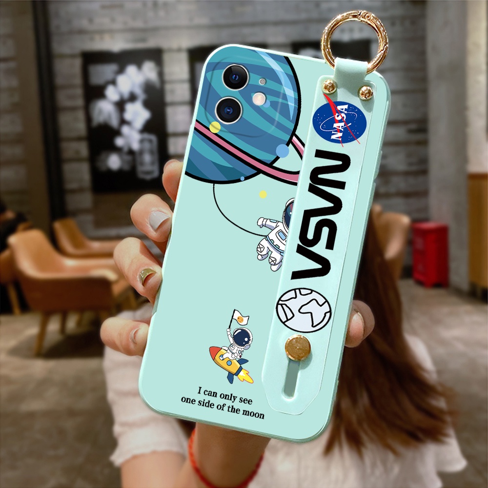 Ốp Điện Thoại Silicone Mềm Hình Phi Hành Gia Hoạt Hình Có Dây Đeo Cho Xiaomi Poco X3 GT M3 Pro 4G/5G