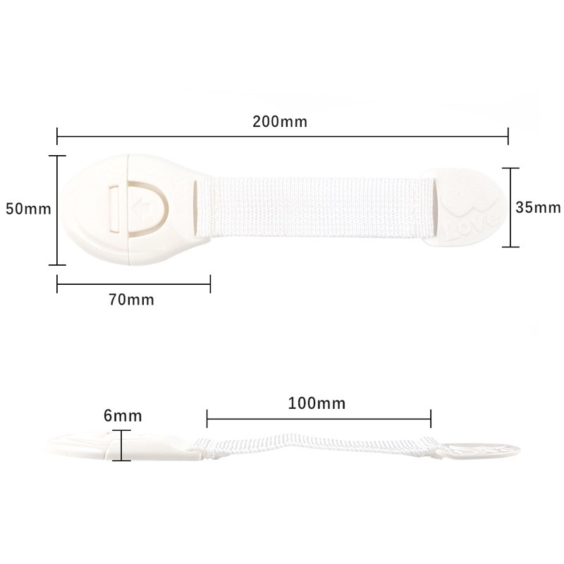 1 Dây Khóa Tủ Bằng Nhựa Tự Dính An Toàn Cho Bé