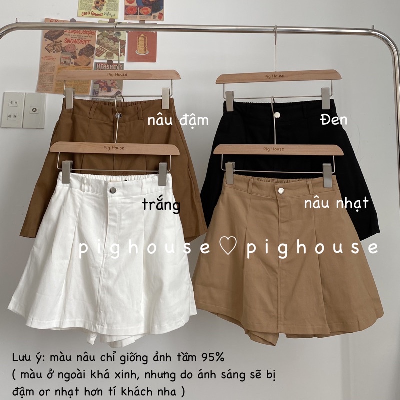 Quần giả váy nữ lưng thun chất kaki cực đẹp lên form xinh ( Ảnh thật )