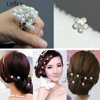 20 trâm cài tóc hình chữ U đính hạt trân châu giả màu sắc sang trọng dùng trang điểm cô dâu