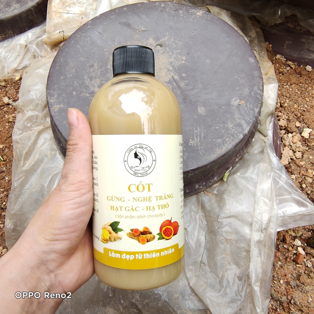 [ 500ML ] GỪNG NGHỆ HẠT GẤC HẠ THỔ [ KHÔNG VÀNG QUẦN ÁO ] MOM VIỆT THOA BODY BỤNG GIẢM EO THÂM RẠN KHỬ MÙI MẸ SAU SINH