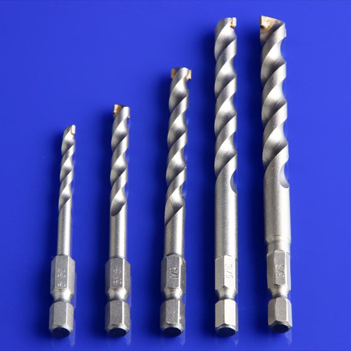 Bộ 5 mũi khoan bê tông chuôi lục giác 6.35mm 4 - 10mm