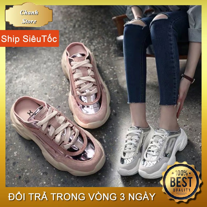 Giày Nữ Thể Thao Dáng Sục Cao 5p Rất Tôn Dáng, Giày Sục Da Bóng Siêu Sang Chảnh