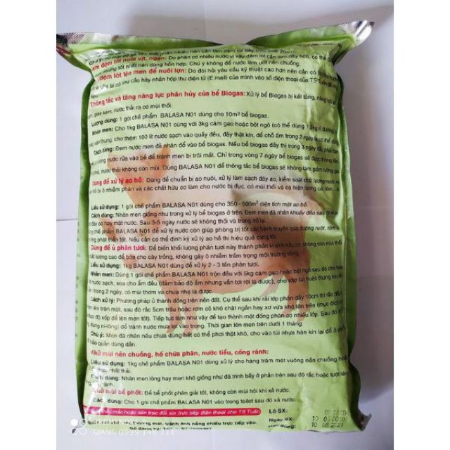 Men rải chuồng Balasa 1kg