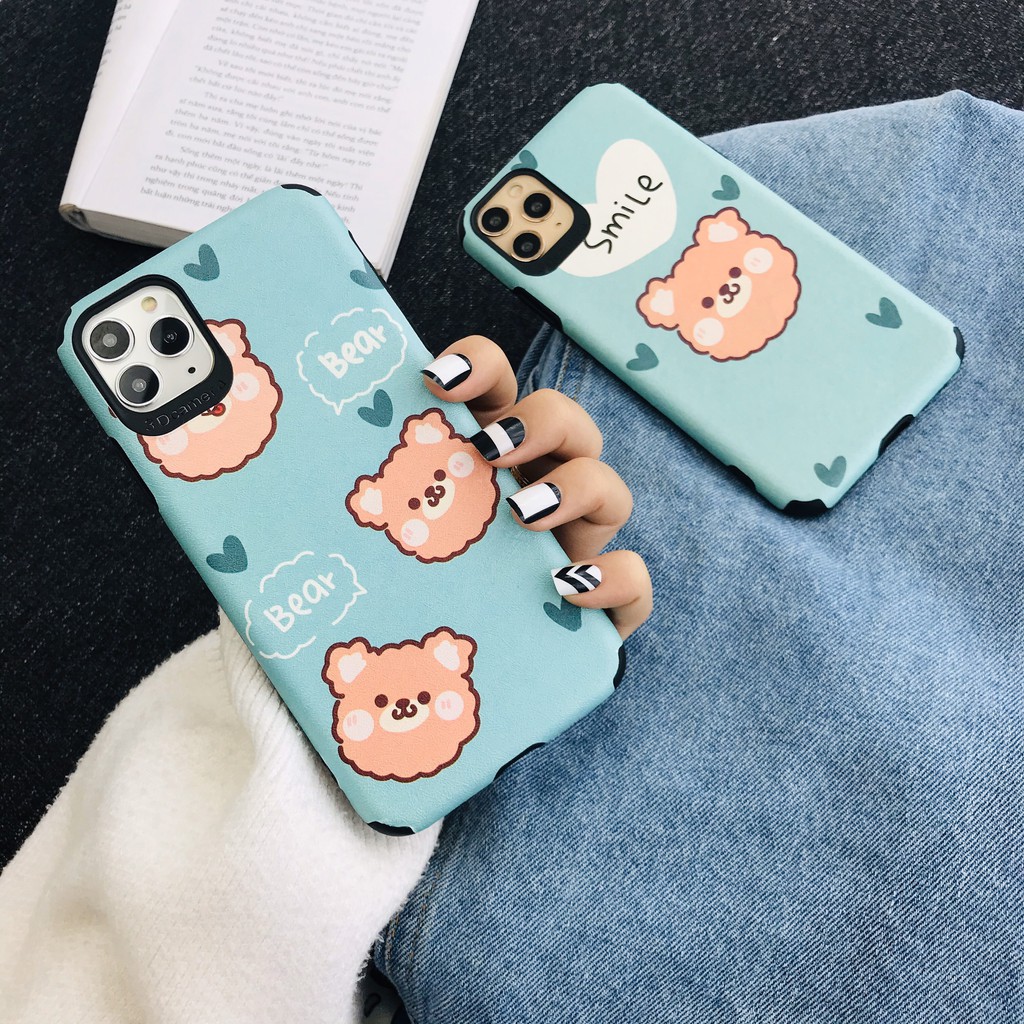 [ SAMSUM ] Ốp Lưng Da IMD Bear Smile I - R043 | BigBuy360 - bigbuy360.vn