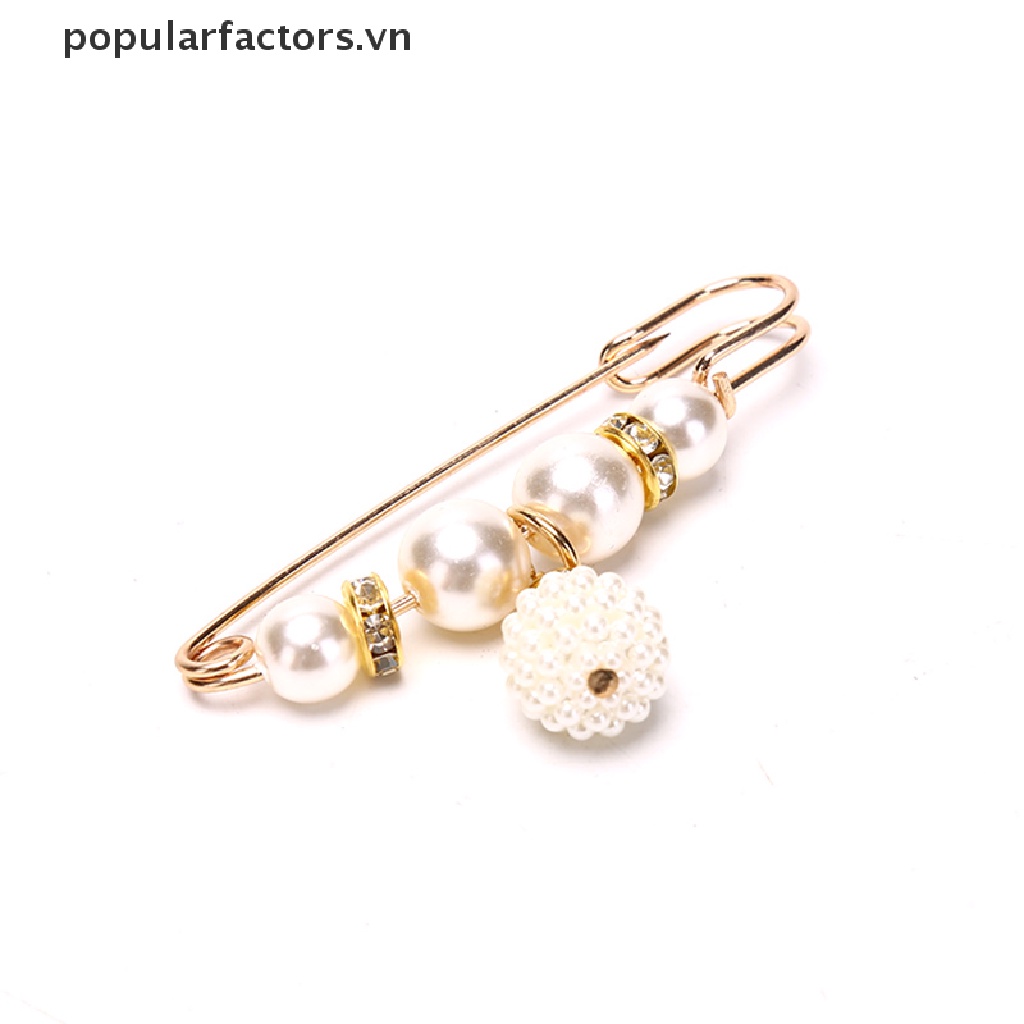 Set 10 Ghim Cài Thắt Lưng Đính Ngọc Trai Chống Ánh Sáng