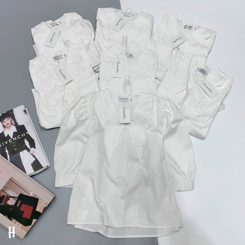 [ Mã WASTRUN4 giảm 10% tối đa 30K đơn 99K] SM17 - SƠ MI TRẮNG CỔ THÊU HOA CỰC XINH NỮ MỚI | BigBuy360 - bigbuy360.vn