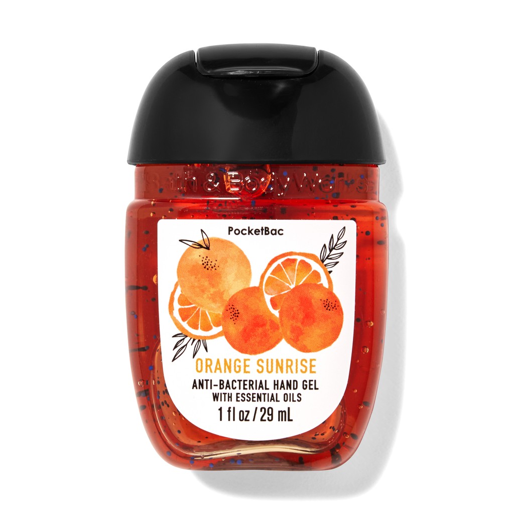 Gel rửa tay khô Bath &amp; Body Works Hand Sanitizer PocketBac Cleansing Gel Orange Sunrise 29ml (Mỹ)