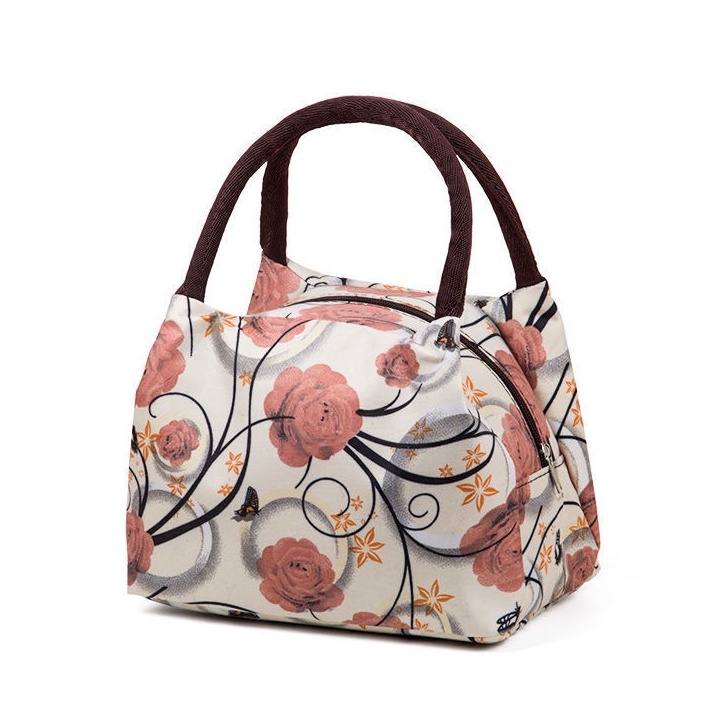 Túi Đựng Cơm Hoạ Tiết Cá / Hoa Bản Ngang (24x16x16cm)