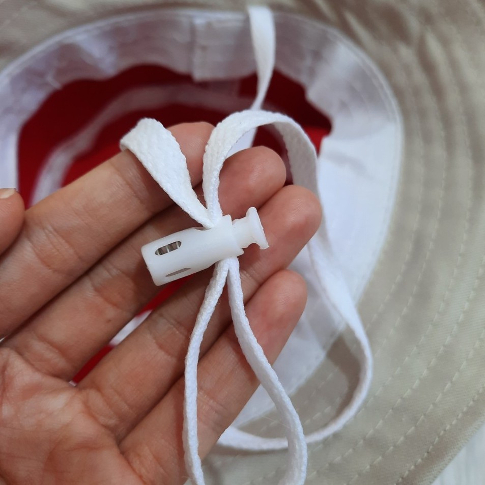 Sỉ Lẻ Mũ Nón Tai Bèo Đồng Phục Trẻ Em Màu Kem Cho Bé Có Dây Đeo