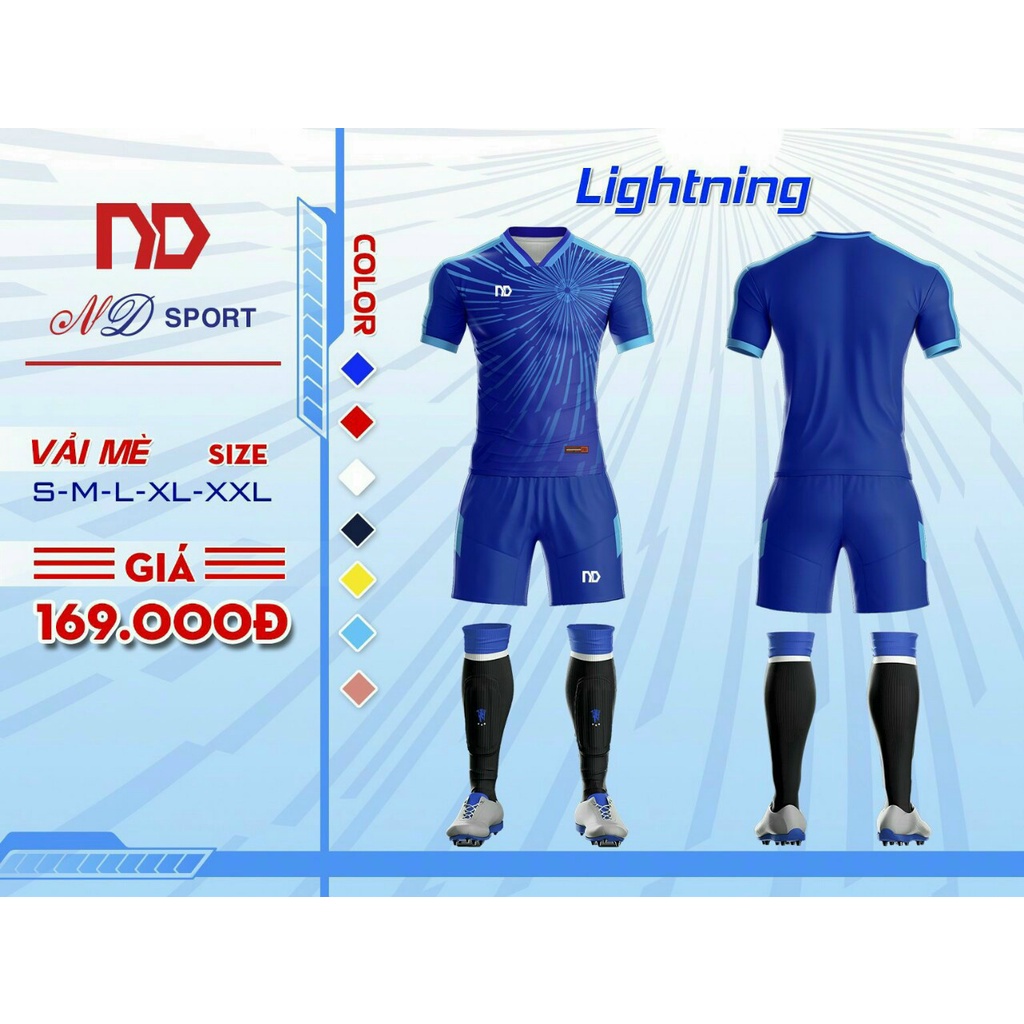 Bộ Quần Áo Đá Banh Vải Mè Mẫu Không Logo