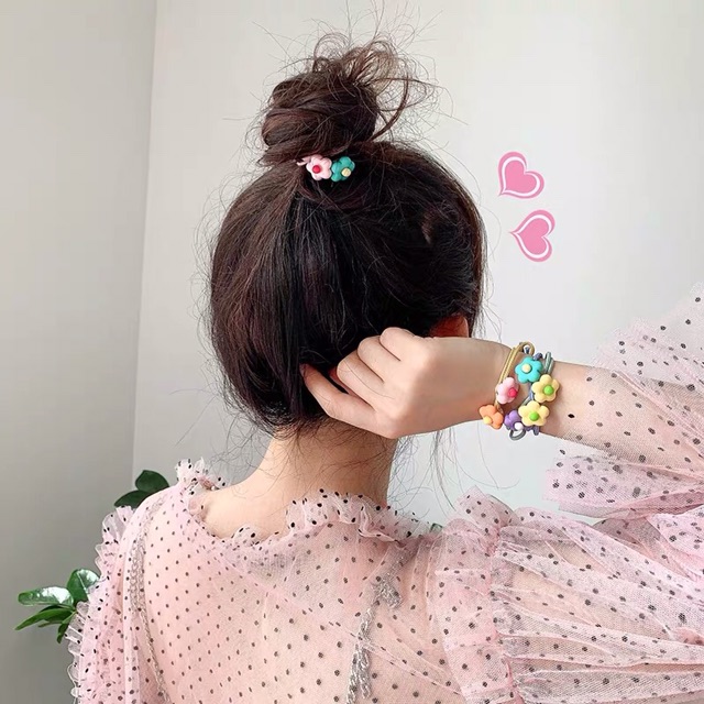 Buộc tóc nơ hoa nhí ulzzang