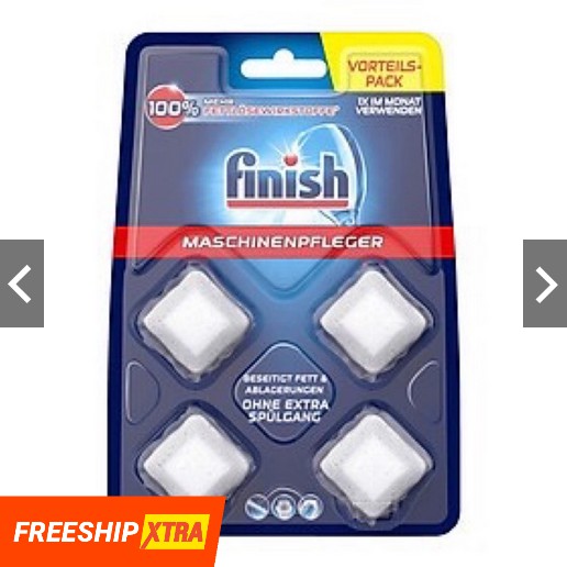 Viên vệ sinh máy rửa chén Finish vỉ 4 viên