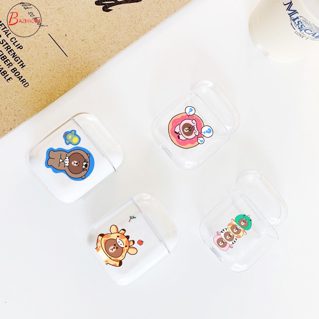 Bao đựng airpod gấu brown thỏ cony vịt sally in APTI6 bao đựng airpod dễ thương cute hoạt hình