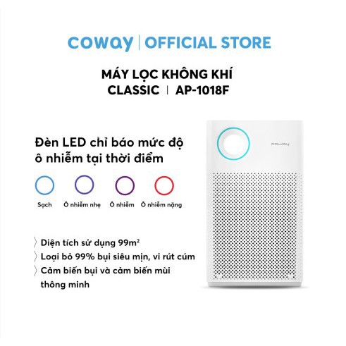 [Mã ELHAMS5 giảm 6% đơn 300K] Máy lọc không khí Coway Classic AP-1018F - Coway AP-1018F