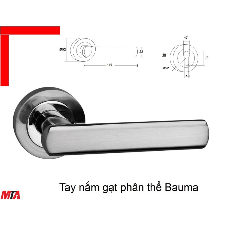 PHỤ KIỆN CỬA BAUMA HAFELE BM066 MSP 905.99.089 TAY GẠT PHÂN THỂ