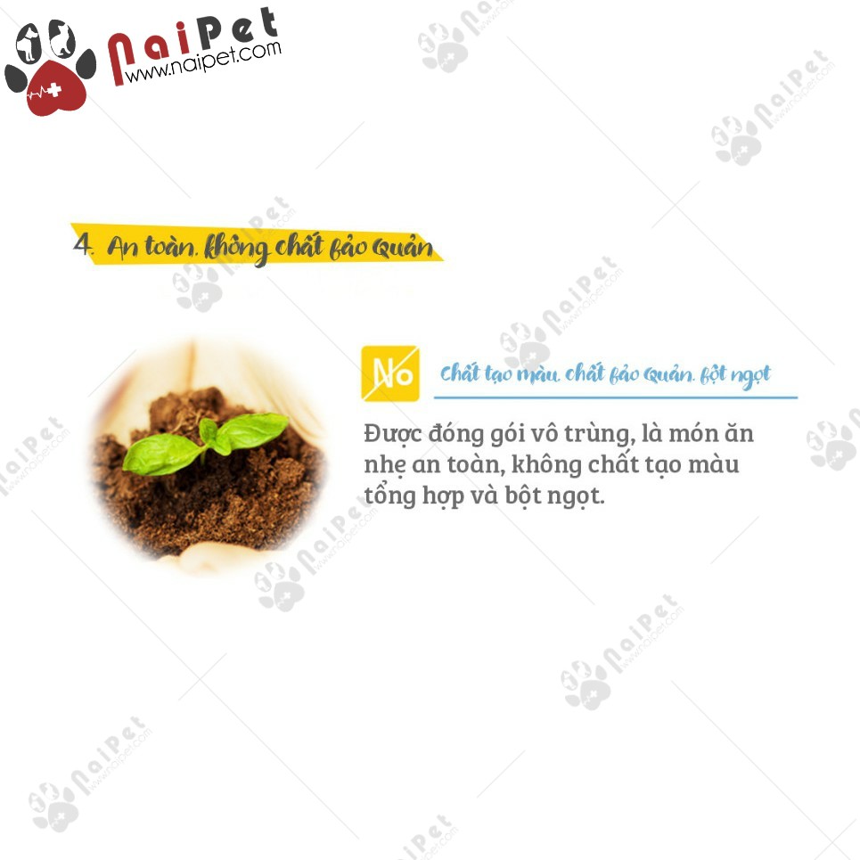 Thức Ăn Dinh Dưỡng Xúc Xích Chay Collagen Bow Wow Gói 70g