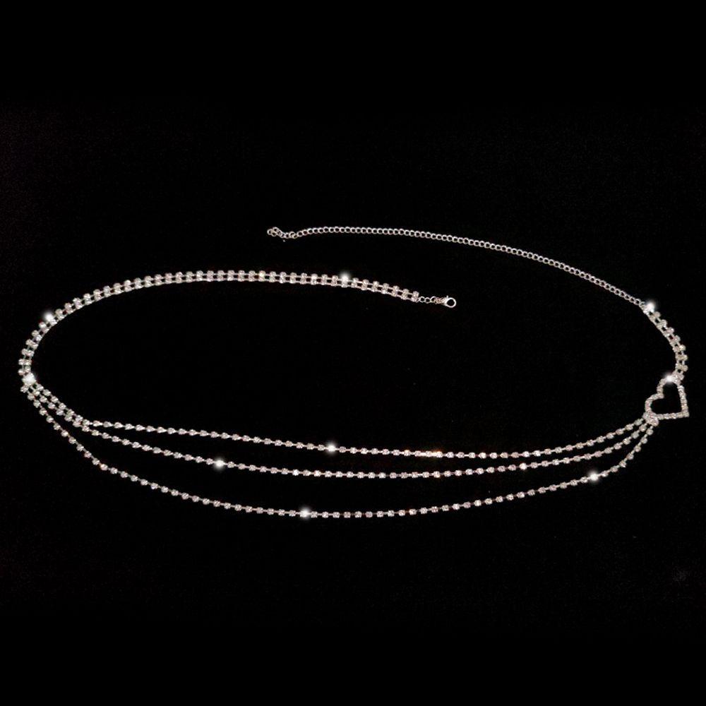 Dây Xích Đeo Hông Có Thể Điều Chỉnh Phối Trang Trí Hình Ngôi Sao Trái Tim Phong Cách Vintage|Thắt Lưng